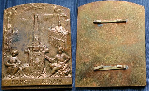 Placca bronzo ronse - placca, renaix