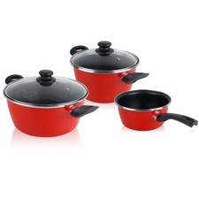 Set Pentole da cucina a induzione 5 pezzi:  3 pentole e 2 coperchi Magefesa Ross