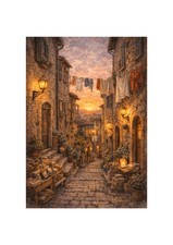 Poster Borgo Italiano Tramonto