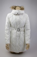 Cappotto trapuntato bianco con