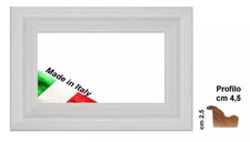 Cornice Bianca in legno al