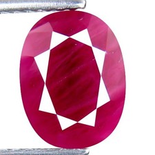 2,23 CT BELLA PIETRA PREZIOSA SFUSA RUBINO ROSSO NATURALE RISCALDATO OVALE...