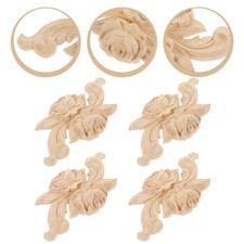  4 pezzi intaglio in legno rose arredamento arredamento in legno intagliato