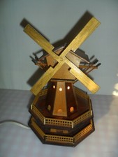 Vintage lampada Mulino a vento luminoso con carillon anni 50