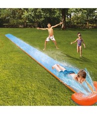 Scivolo Acquatico Da Giardino Pista 5,49 Mt Rampa Lancio E Spruzzo 1 Posto