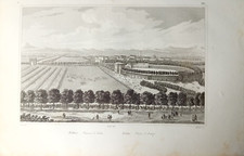 MILANO - PIAZZA D'ARMI - Acquaforte francese originale metà '800