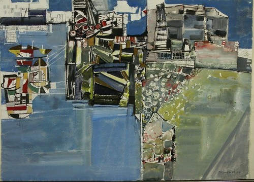 Quadro tempera paesaggio - quadro,