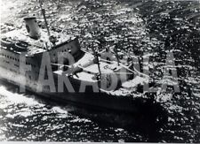 Foto vintage Affondamento Andrea Doria, Transatlantico Stockholm, 1956