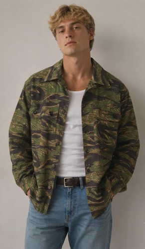 Giacca camicia militare - giacca,