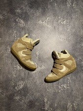 Sneakers Isabel Marant stile hi-top Bekett zeppa pelle Y2K beige donna taglia 40