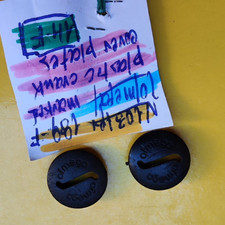 COPPIA PIASTRE COPRI PEDIVELLA OFFMEGA PLASTICA NERA TAPPI GUARNIZIONE VINTAGE