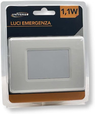 UNIVERSO XGYJD-001 PUNTO LUCE SEGNAPASSO LUCE DI EMERGENZA MONTAGGIO AD INCASSO 