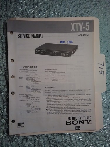 Sony xtv manuale - xtv-5, di
