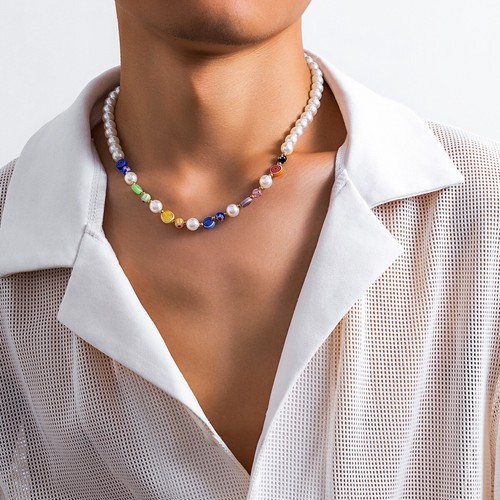 Collana perle imitazione - collana,