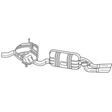 Silenziatore Posteriore Sigam 12686 per Fiat