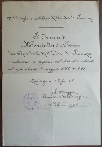 Diploma battaglione regia - 12,