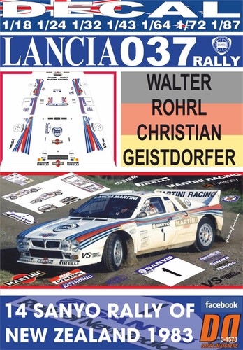 Decal lancia 037 - decal, w.rohrl