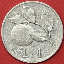 Moneta 1 Lira 1949 "Arancia" -