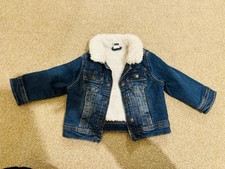 Giacca denim foderata in pile
