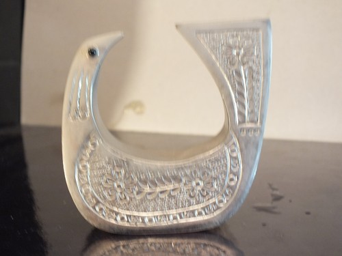 Uccello metallo argentato - metallo,