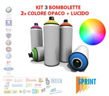 KIT 3 BOMBOLETTA SPRAY VERNICE AUTO FIAT 258A GIALLO GINESTRA ML375