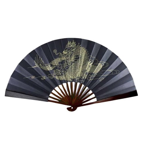 Dragon fan grande nero e - nero,