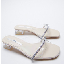 HEELED VINYL SANDALS Zara