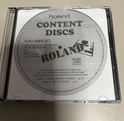 Roland mv8800 contenuti studio - roland,