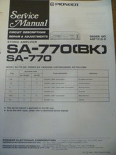 Pioneer SA-770 Sa-770 BK