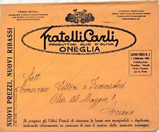 1928 ONEGLIA Olio d’Oliva Fratelli CARLI Imperia busta intestata pubblicitaria
