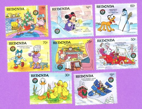 Francobolli redonda set 8 - francobolli, di