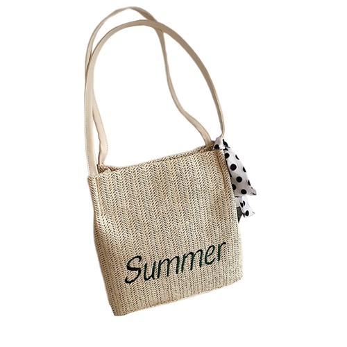 Borsa estiva tessitura paglia - ,