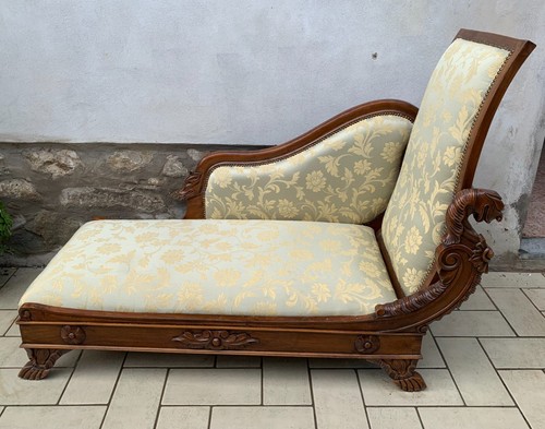 Antica dormeuse divano noce - in,