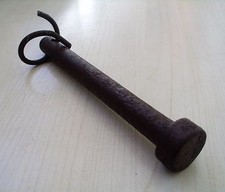 ANTICO ATTREZZO RURALE FERRO BATTUTO ASSE DEL'800 RUOTA CARRO CARRETTO SICILIANO