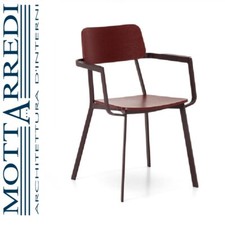 SEDIA IN METALLO E LEGNO