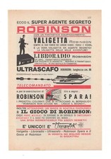 PUBBLICITÀ ADVERTISING WERBUNG ITALIAN CLIPPING 1967 ROBINSON AGENTE SEGRETO