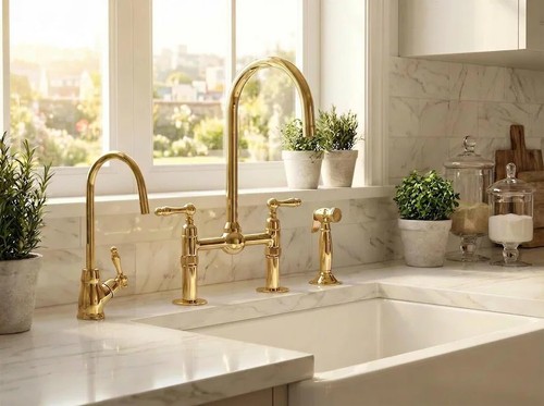 Rubinetto cucina ponte ottone