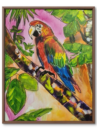 Pappagallo tropicale astratto