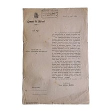1893 Comune Otricoli Lettera Soccorso Danneggiati Grandine C03972