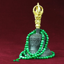 Collana perle Mala verde giada