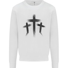 Felpa Jumper Per Bambini Con Tre Croci Gotiche Grunge