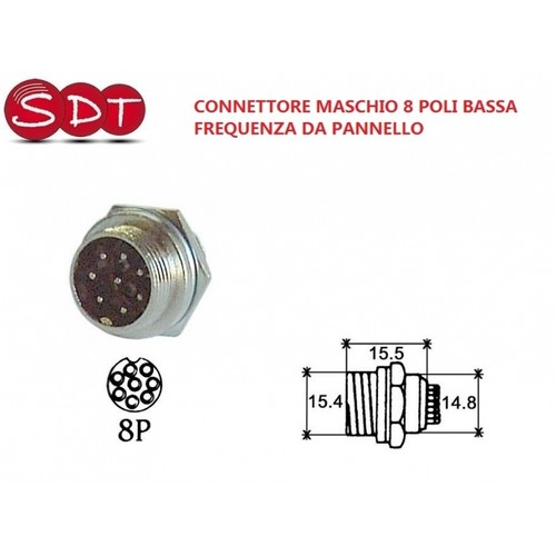 Connettore maschio poli - connettore, 8