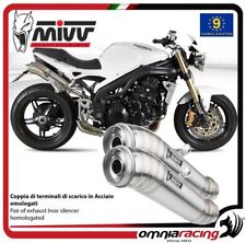 Coppia terminali scarico Mivv Ghibli omologato Triumph Speed Triple 2007-2010