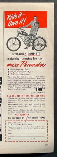 1951 whizzer pacemaker - 1951, moto
