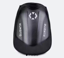 Zaino Moto Carbon Look Porta Casco Slipstream Viaggi Rigido Impermeabile 24 lt