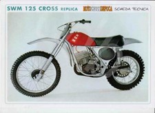 DEPLIANT-BROCHURE -PROSPEKT - MOTO SWM  125 CROSS REPLICA-MOTOCROSS VINTAGE-