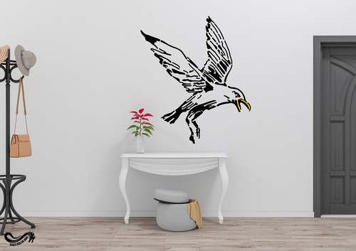 Gabbiano banksy adesivo - gabbiano,