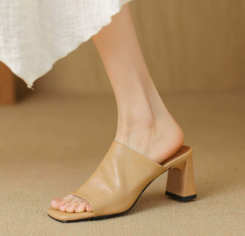Sandali ciabatte donna - , pelle