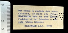 Rarissimo tagliando per