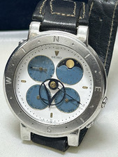 Orologio Seiko Levante Quartz Moonphase 7F38-7040 Fasi Luna Calendario Vintage